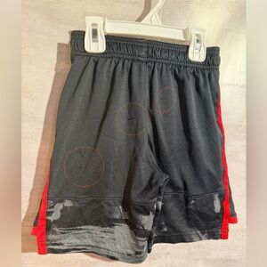 Under Armour Black Athletic Shorts with Red Side Panels